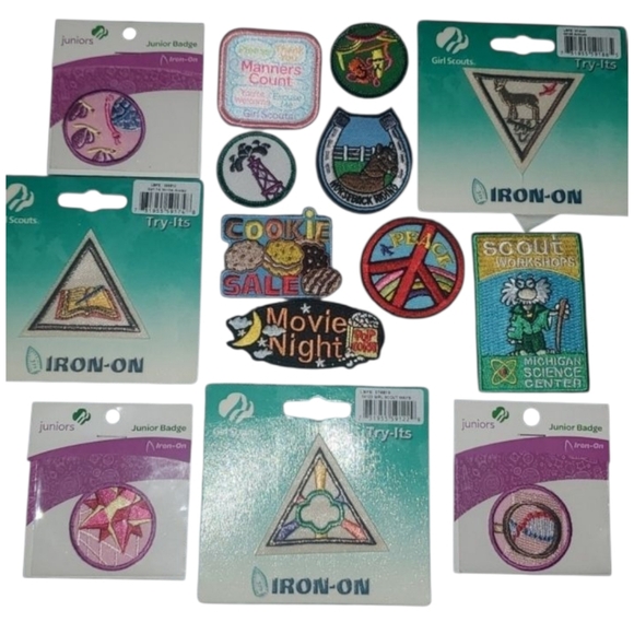 Get Excited Girl Scouts Iron-On Badge Badges Various - Multicolor - Picture 1 of 7